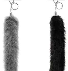 Yookat Faux Fox Tail - Artificial Fur Cosplay Tail for Masquerade & Halloween