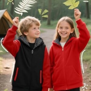 boys Fleece Jacket Zip Up hoodie Kids Winter Coats Warm Soft Sherpa Lined Hoodie Outerwear Teens 6-15