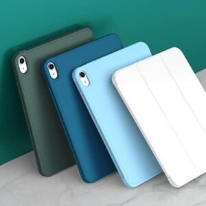 iMieet iPad (A16) Case/iPad 10th Generation Case [11-Inch 2025/10.9 Inch 2022] with Pencil Holder, Trifold Stand Smart Cover with Soft TPU Back,Auto Wake/Sleep(Pink)