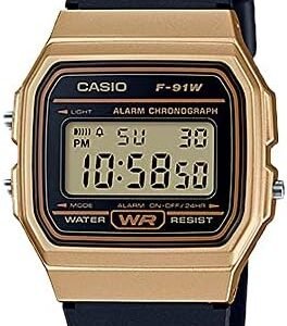 Casio F91W Series | Digital Watch | Water Resistant | LED Light | 1/100 SEC Stopwatch | Regular Time Keeping (HR, Min, SEC, PM, Date, Day) | Daily Alarm | Lightweight | 7 Year Battery