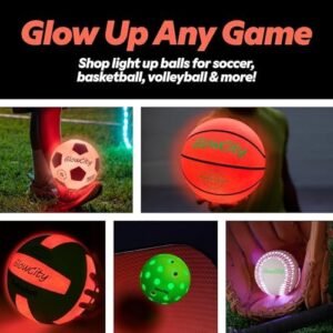 GlowCity Glow in The Dark Football - Size 3/6 Light Up Ball Gifts for Kids, Teens & Adults - Bright Football for Night Outdoor Games - Sports Birthday Gift Ideas for Boys Ages 6 7 8 9 10 11 12 13 14