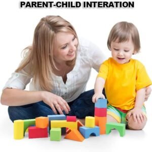 Foam Building Blocks for Toddlers 2-4, 41 Pieces EVA Soft Stacking Blocks, Baby Bath Foam Toy Set, Early Learning Construction Toys & Gifts for Kids, Boys & Girls 18+ Months