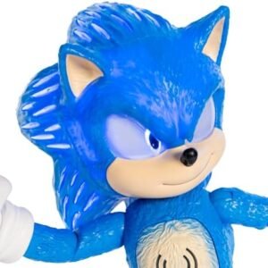 Sonic The Hedgehog 3 Ultimate Talking Sonic 12-Inch Figure, Features 30+ Iconic and Humorous Phrases and Sounds from The Movies, Light-Up Eyes and Quills