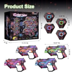 Laser Tag Guns Set of 2, Multiplayer Lazer Tag Game for Kids Ages 8 9 10 11 12+ Boys & Girls, Indoor Outdoor Family Game, Birthday Gift for Teens & Adults