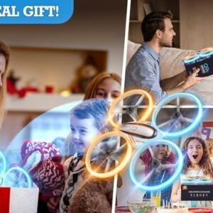 Q9s Drones for Kids,RC Drone with Altitude Hold and Headless Mode,Quadcopter with Blue&Green Light,Propeller Full Protect,2 Batteries and Remote Control,Easy to fly Kids Gifts Toys for Boys and Girls