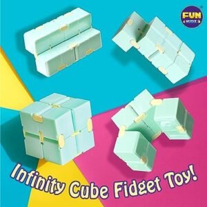 Fidget Box for Girls Boys, FunKidz Mystery Sensory Fidget Pack Toys for Stress Relief Kids Party Favors Gift Classroom Prizes Travel Camping with Portable Case