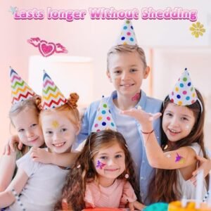 Kids Nail Polish Set for Girls, Nail Art Kit with Nail Dryer & DIY Nail Stickers, Nail Kit Toys for Girls with Non-Toxic Nail Polish, Age 3-12 Little Girl Gift Toys- Pink