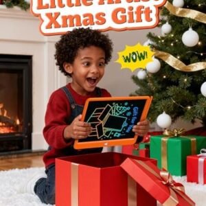 Bravokids 10 Inch LCD Writing Tablet for 3-8 Year Olds - Electronic Drawing Pad and Doodle Board as Educational Birthday Gifts for Girls and Boys (Pink)