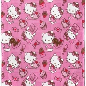 Northwest Hello Kitty Silk Touch Throw Blanket, 50" x 70", Love You Much : Home & Kitchen