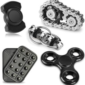5 Pcs Fidget Toys Adults & Teen Metal Fidgets Spinner Magnetic Slider Cool Gadgets Office Desk Toy Stress Relief Sensory Items for Autism ADHD Anxiety Stocking Stuffers for Teen Boys Adult Men Gift : Toys & Games