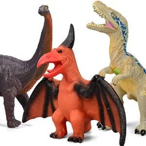6 Piece Jumbo Dinosaur Toys for Kids 3-5 and Toddlers, Large Soft Dinosaur Toys for Lovers - Perfect Party Favors, Birthday Gifts