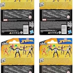 SPIDER-MAN Marvel VenomVersus Epic World of Action, Miles Morales, Iron Spider & Venom, Superhero Toys, Action Figure 4-Pack, Kids Christmas Stocking Stuffer Gifts (Amazon Exclusive)