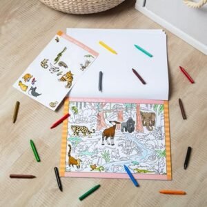 Melissa & Doug Seek and Find Sticker Pad, Animals (400+ Stickers, 14 Scenes to Color) Search and Find Sticker Pads, Arts and Crafts Activity for Kids Ages 4+ - FSC-Certified