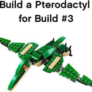 LEGO Creator 3 in 1 Mighty Dinosaur Toy, Transforms from T. rex to Triceratops to Pterodactyl Dinosaur Figures, Great Gift for 7-12 Year Old Boys & Girls, 31058
