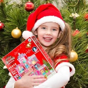 Doll House for Girls,13 Rooms Dollhouse with 2Dolls Figure, Lights, Puppies,Furnitures, Accessories, Toddler Playhouse Gift for for 3 4 5 6 7 8 9 10 Year Old Girls Toys (Pink)