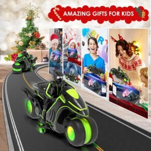 iappadore RC Motorcycle, Remote Control Motorcycle with RGB Wheels Lights - 360-degree Rotations, Drifts, High-Speed, RC Car Dirt Bike Toy for Boys 4-7 8-12 Years Kids : Toys & Games